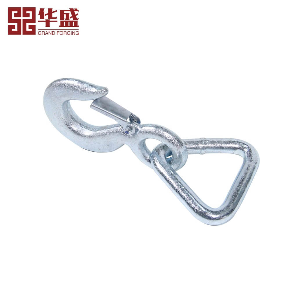 Forged Eye Hook with Welded Triangle Ring Combination Hook
